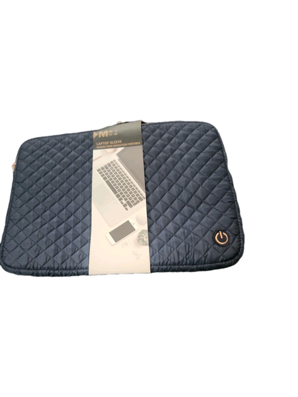 PORTABLE LAPTOP SLEEVE CASE W/ZIPPER 13" TO 15" BLUE TUFTED BY TAGALONGS NEW